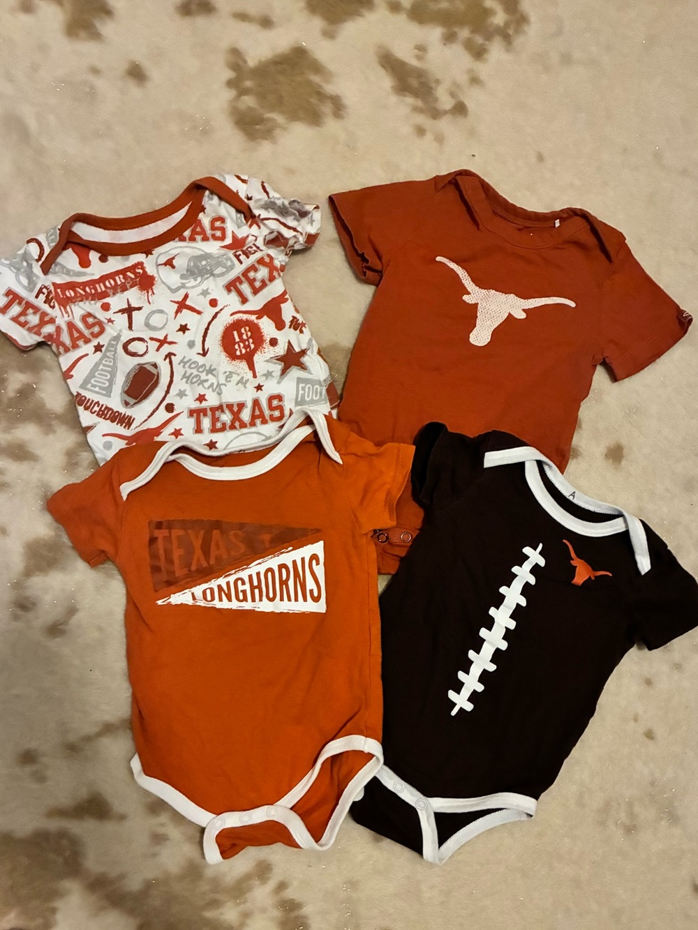 Texas A&M - Texas Longhorns Baby Onsies Football